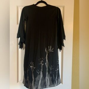 Halloween Kids Black Dress with Hand Print Design 5-7